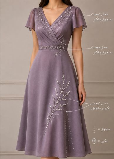 الگوی لباس مجلسی